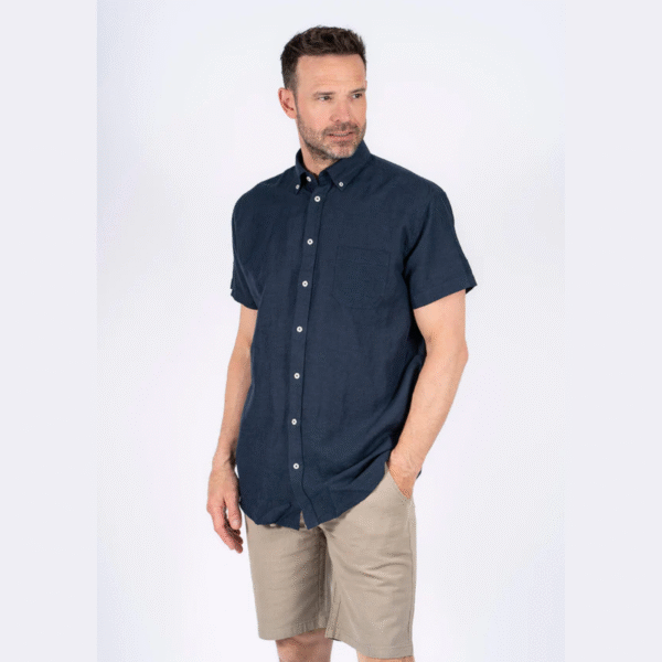 Pre-End Frey Linen/Cotton Blend S/S Shirt