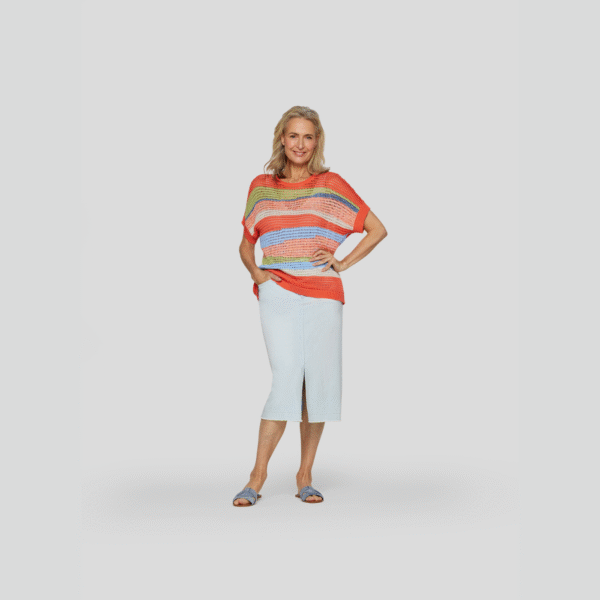 Rabe Coral Garden Denim Skirt