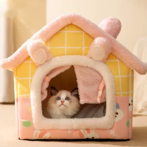 Removable Enclosed Cave for Pet, Dog House, Cat Bed, Winter Dog Villa, Sleep Kennel, Warm Nest, Sofa, Pet Supply