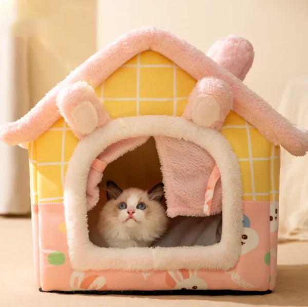 Removable Enclosed Cave for Pet, Dog House, Cat Bed, Winter Dog Villa, Sleep Kennel, Warm Nest, Sofa, Pet Supply