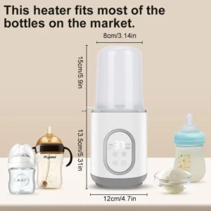 Baby Bottle Warmer 6 In 1 Automatic Baby Milk Warmer Baby Food Heater Safe Fast Feeding Bottle Warmer For Breastmilk Formula