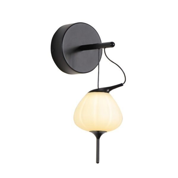 VONN Lecce VAW1221BL Integrated LED Wall Sconce with Glass Shade - Black