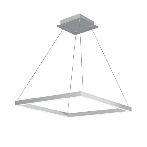 VONN Atria 20" VMC31620AL Modern Square LED Chandelier with Adjustable Suspension in Silver