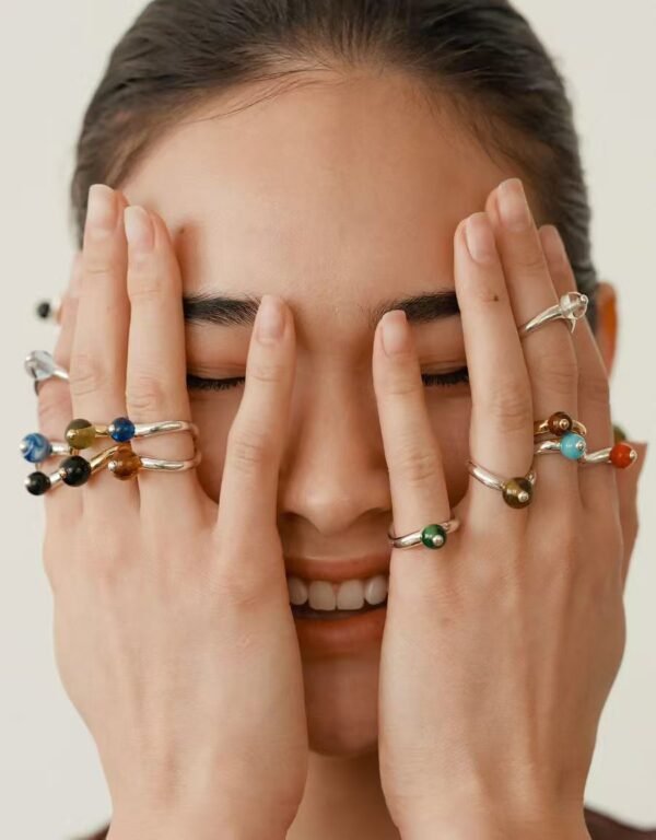 Colorful Glass Ring Express Your Mood with Vibrance