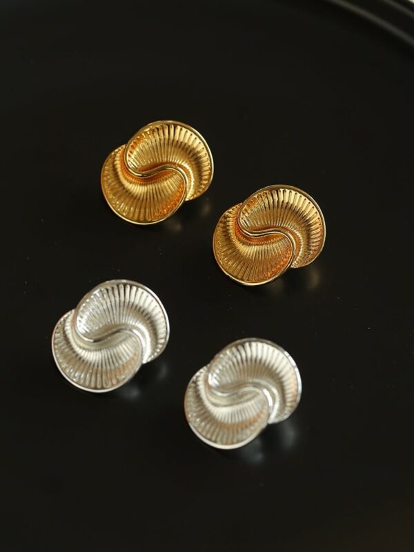 Luxurious Metal Twist Earrings