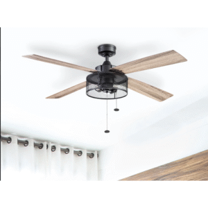 Prominence Home 52" Mandino Matt Black Pull Chain Ceiling Fan