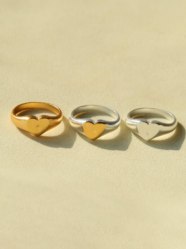 New Heart Series Heart Signet Ring