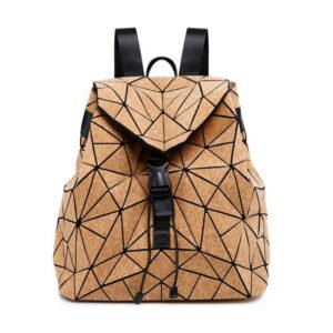 W638 KANDRA Diamond Geometric Cork Backpack Deformation Student School Bags For Teenage Girl Totes Travel Bags Dropshipping