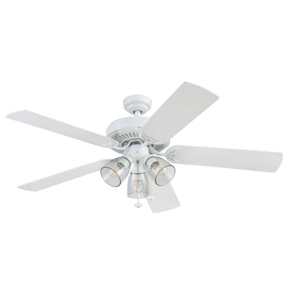 Prominence Home 52" Saybrook White Pull Chain Ceiling Fan