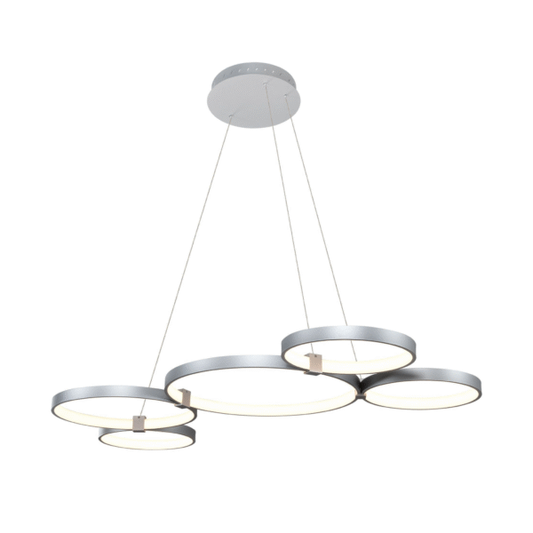 VONN Capella 50" VMC32410AL Multi-Ring LED Chandelier in Silver