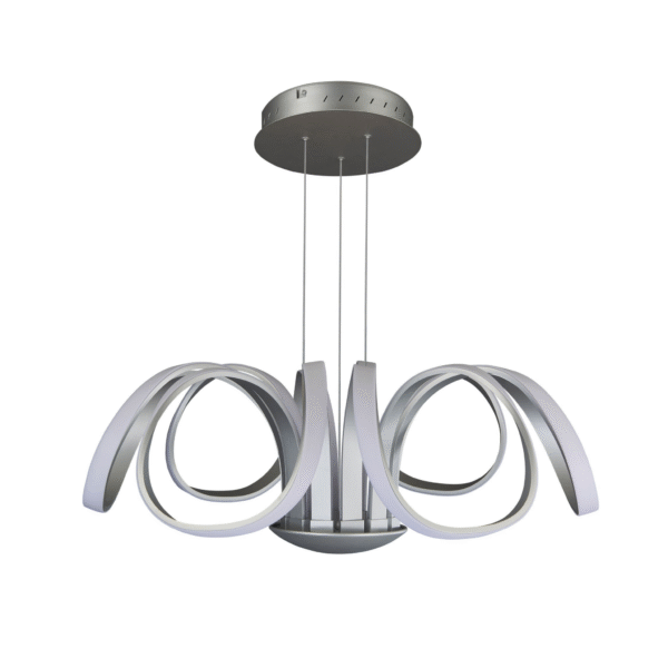 VONN Capella 30" VMC32420AL Multi-Modern Flower-Petal LED Chandelier in Silver